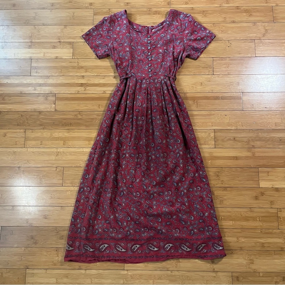 Erika Red Paisley Maxi Dress